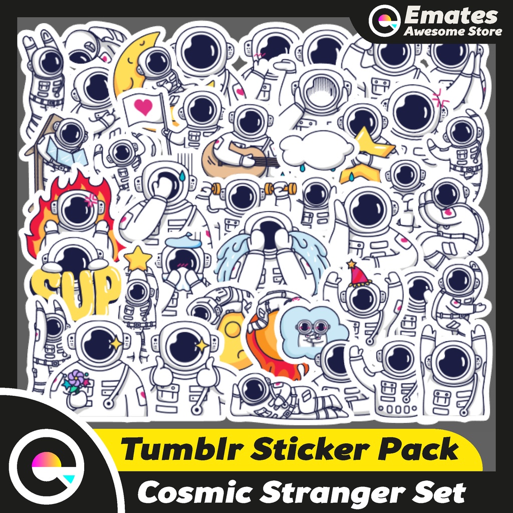 

Stiker Sticker Cosmic Stranger Stiker Pack Aesthetic Dekorasi Laptop Waterproof