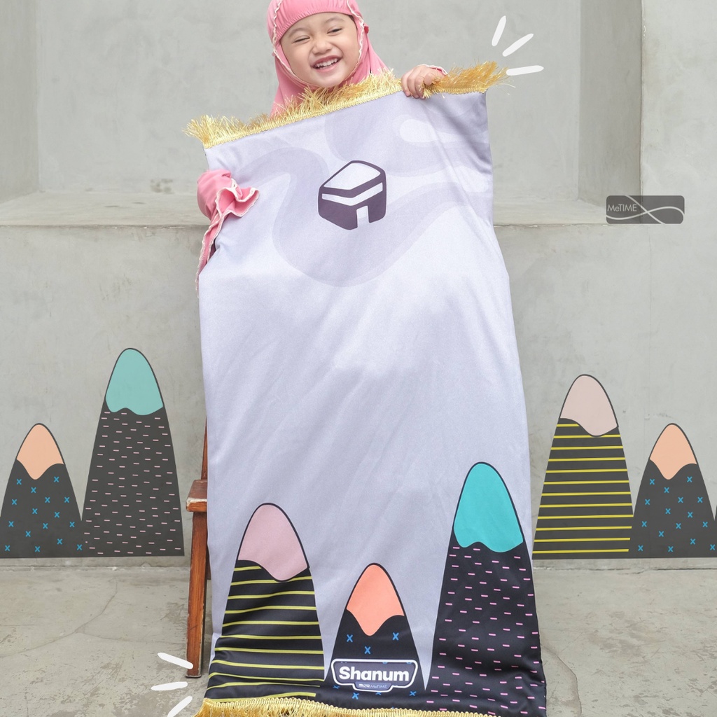 Sajadah Anak Renda MeTime / Sajadah Anak Tebal / Sajadah Anak Empuk / Sajadah Anak Custom Nama / Sou