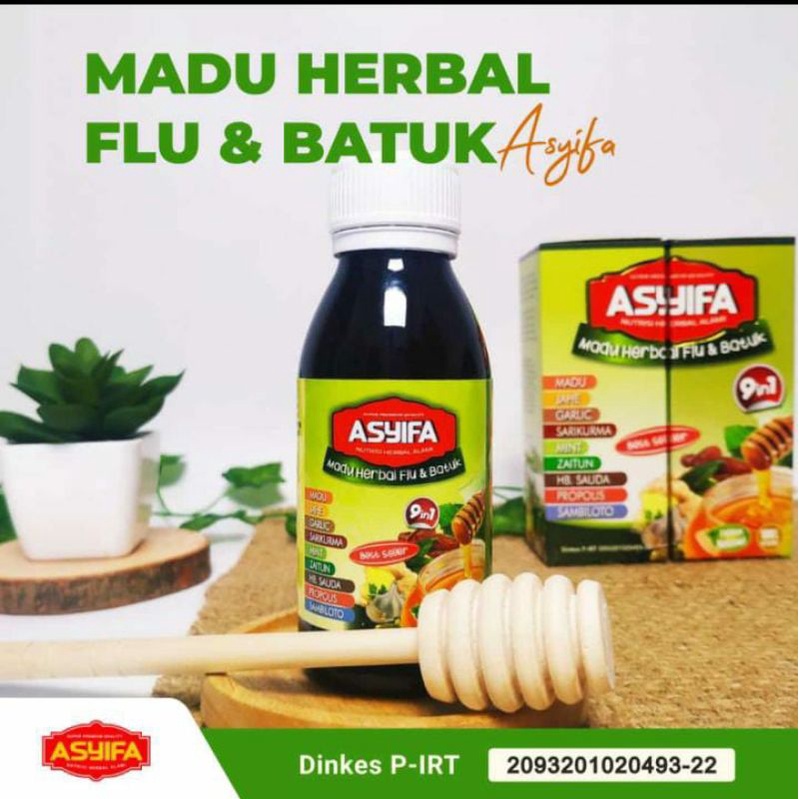 

Madu Flu & Batuk 9 In 1 Asyifa Original Multivitamin Cepat atasi Batuk, Pilek, Sariwan & Melegakan Pernafasan