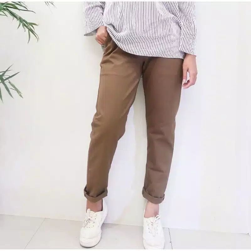 Baggy Pants Katun Wanita dhezhe - Celana Panjang Wanita Katun - Celana kantor wanita - celana polos panjang wanita