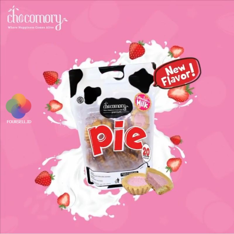 Chocomory Pie STRAWBERRY MILK  - Pie Susu Cimory Oleh Oleh Bandung
