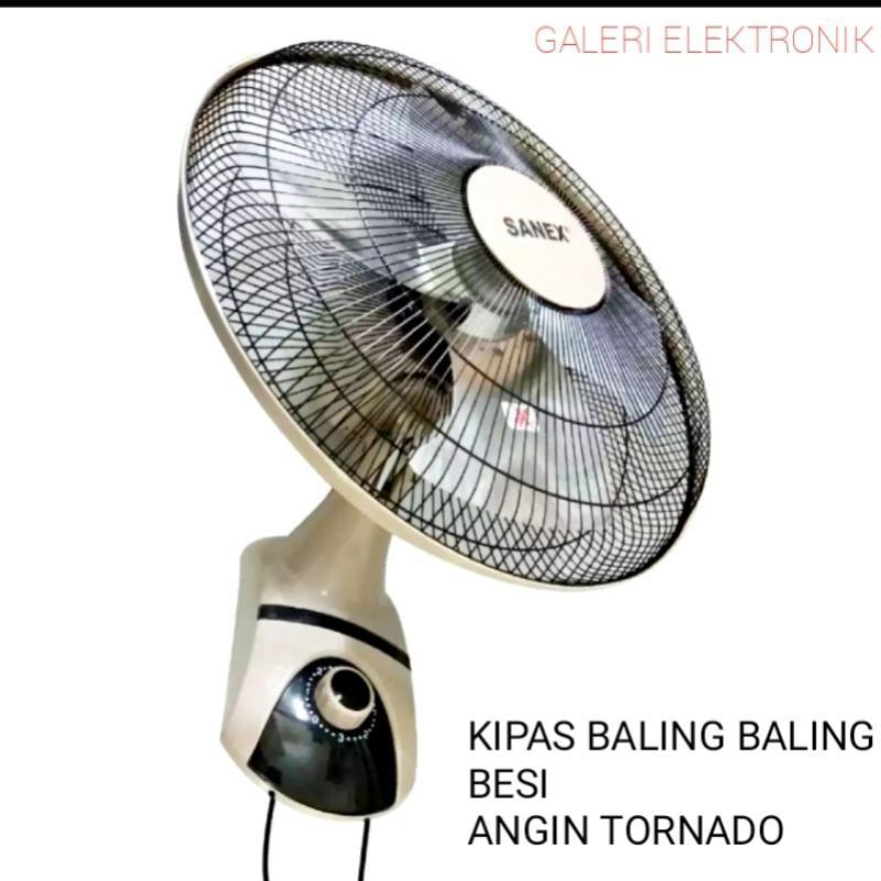 Kipas Angin SANEX Dinding 18'inc Tornado BESI  FW-1878/1879 (Wall Fan Sanex)