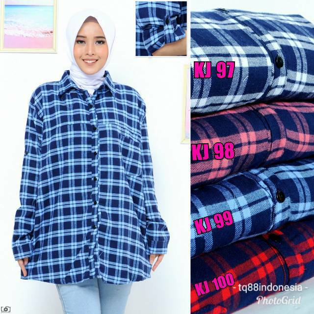 Kemeja flanel cewek/kemeja flanel xxl/kemeja kotak cewek/hem kotak/kemeja jumbo/kemeja kotak/hem xxl