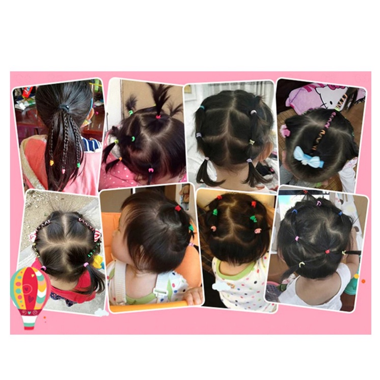 A14 KARET IKAT RAMBUT SATU TABUNG 1 ikat pita scrunchie kunciran hair anak remaja ibu headband bahan aksesories jepitan extension palsu hiasan kepala tiara mahkota kunciran kuda hitam fashion head cantik murah termurah viral pastel warna lucu imut