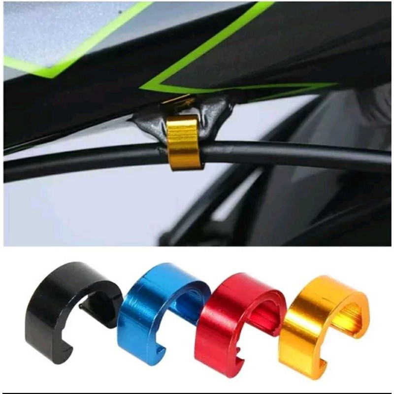 Penjepit kabel sepeda frame . Klip kabel sepeda