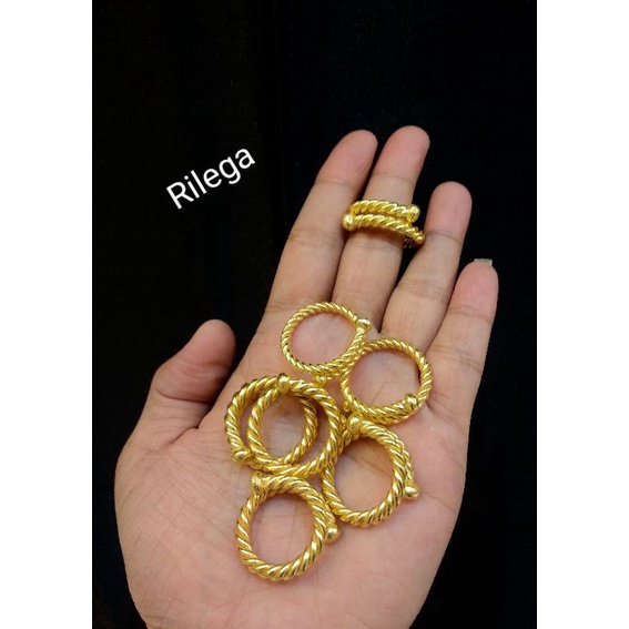 CINCIN REPLIKA MAS SEPUH 24 KARAT/MAS PENANG/CINCIN LILIT PUTAR