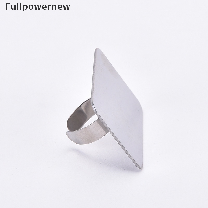 (FULL) Cincin Palet Adjustable Bahan Stainless Steel Untuk Mencampur Kutek / Foundation