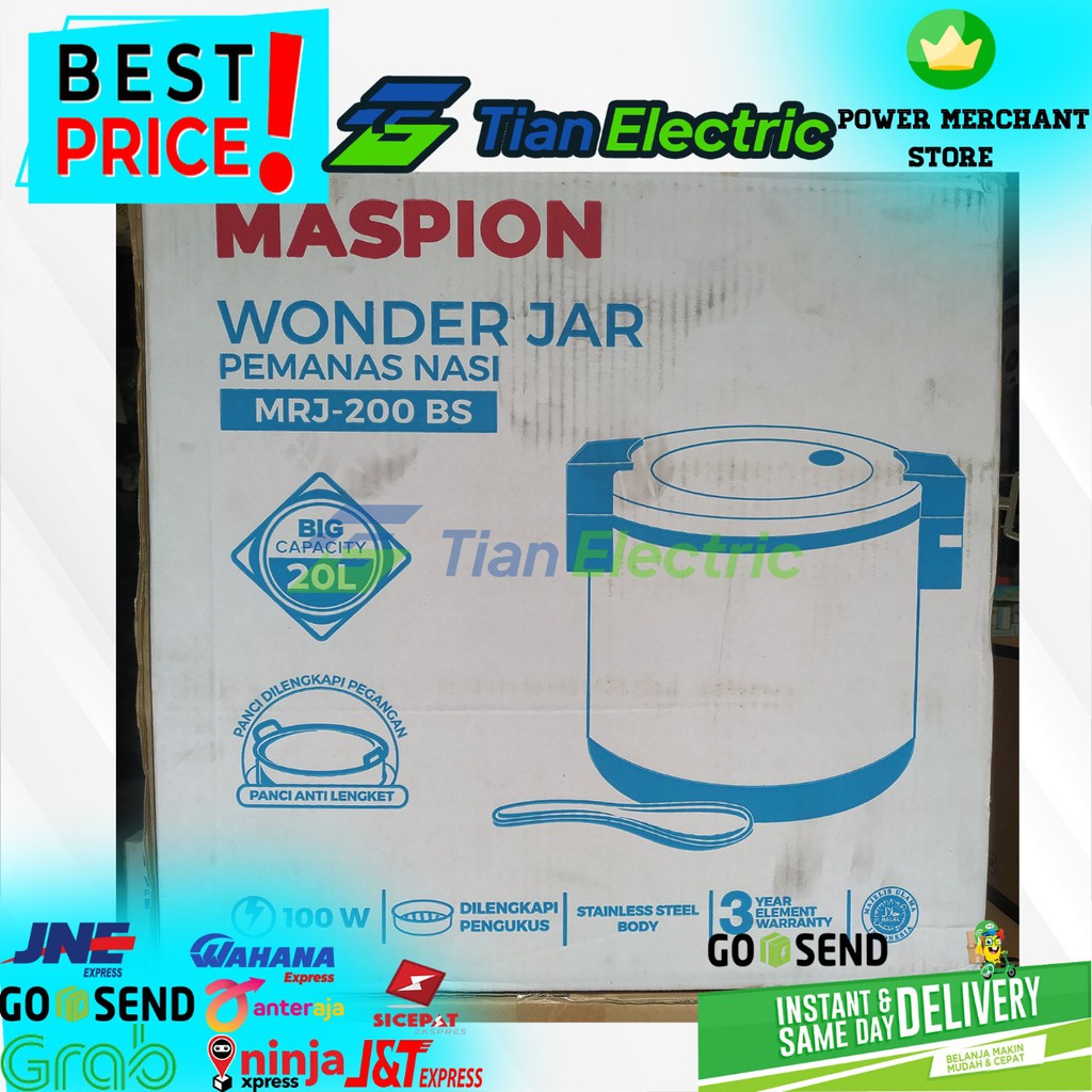 MASPION MRJ-200BS Magic Jar / Penghangat Nasi 20 Liter