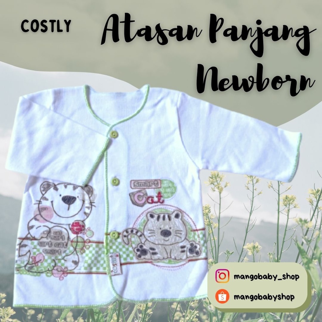 COSTLY | BAJU ATASAN LENGAN PANJANG BAYI BABY ANAK NEWBORN MOTIF CAT