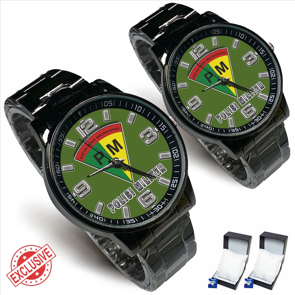 Jam Tangan Rantai Couple PM POLISI MILITER - 3 (Limited Edition)