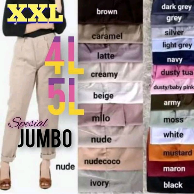 BAGGY PANTS JUMBO / BAGGY XXL / 4L / 5L / baggy jumbo / celana wanita jumbo /