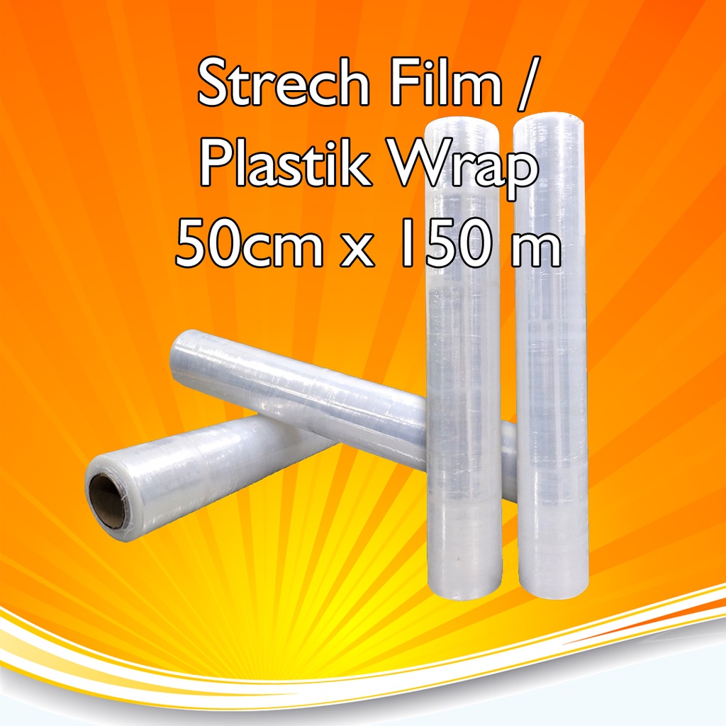 Plastik Wrap / Wraping Plastic / Strech Film 50 cm x 150 meter Packing Kemasan Tahan Anti Air Ekstra Aman