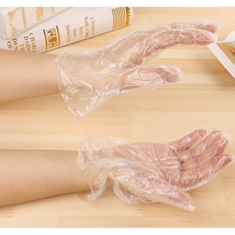 Handgloves Plastik Bening Isi 50pcs  | Sarung Tangan Plastik  | Plastic Gloves Tebal Premium Murah