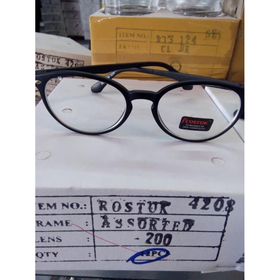 KACAMATA MINUS KOREA / FRAME & LENSA KACAMATA MINUS PRIA WANITA ORI - HITAM KILAT TERLARIS