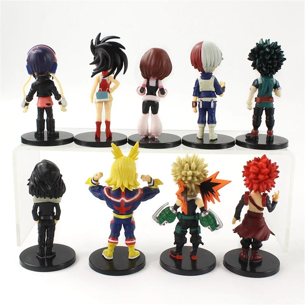 Figure Mainan Agustina Bahan PVC 9Pcs/Set Action Figure Gambar Age of Heroes Midoriya Izuku Model Anime