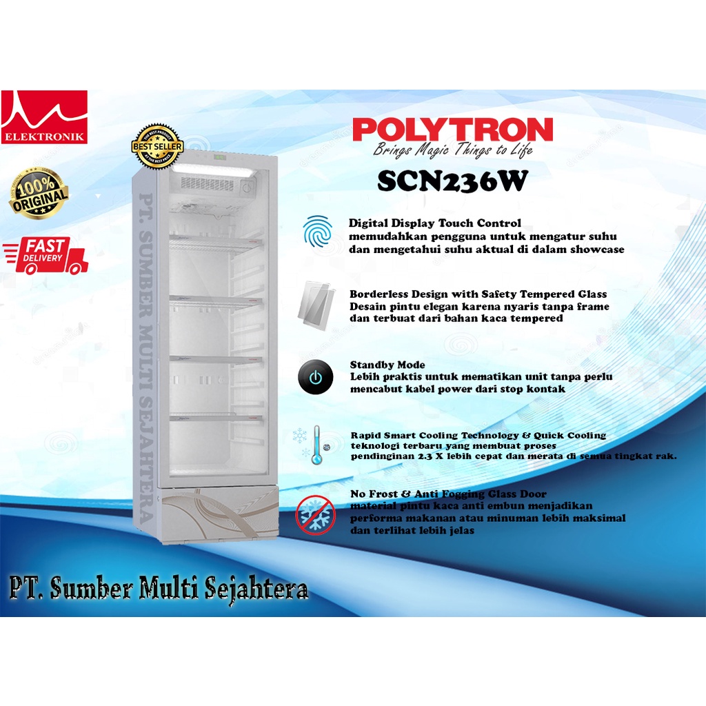 SHOWCASE POLYTRON 250 LITER 4 RAK SCN 236