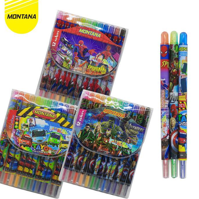 

Cuci Gudang Awal Tahun Twist Crayon / Krayon Putar Montana T-TC1 / 12 Warna / Colors Promo Awal