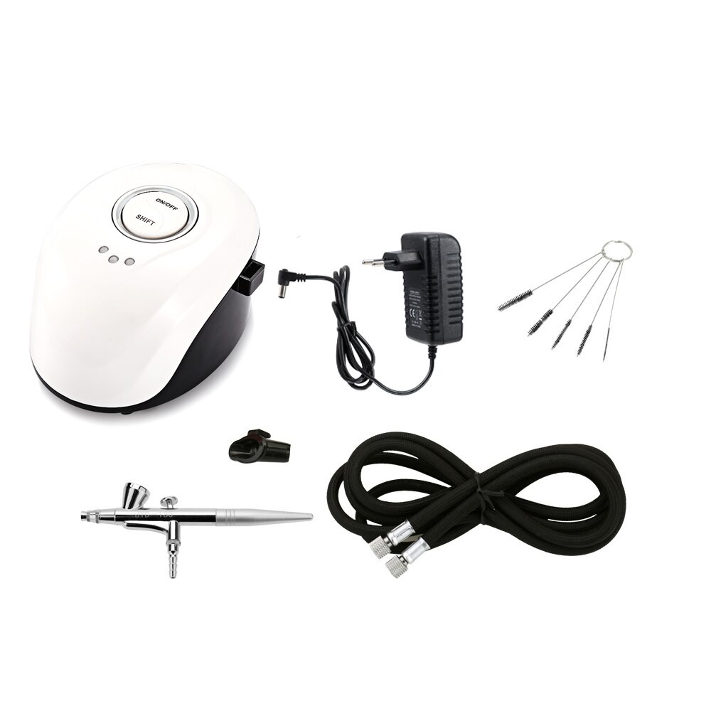 IMPORT Portable Oxygen Inject Machine Airbrush Set Small Pump Pen Set Air Compressor Kit Art