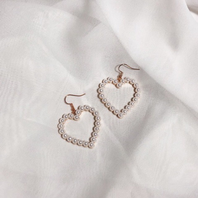 NEEDED.ID JKT | Love Pearl Earrings / Anting Korea Kekinian Modis Anting Mutiara Tindik