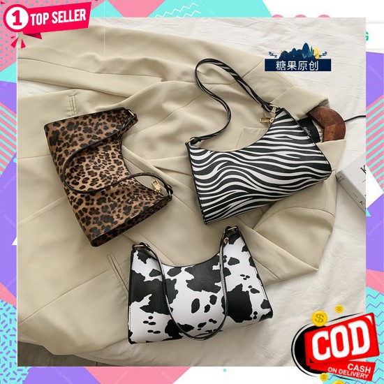 Tote Bag 2In1 Gd35920 Tas Bahu Canvas Wanita Ny Modis Kekinian Import Lori Shoulder Bag Printing Ani