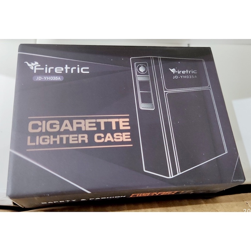 Firetric Focus Kotak Rokok 20 Slot dengan Korek Elektrik Removable - JD-YH035A - Black