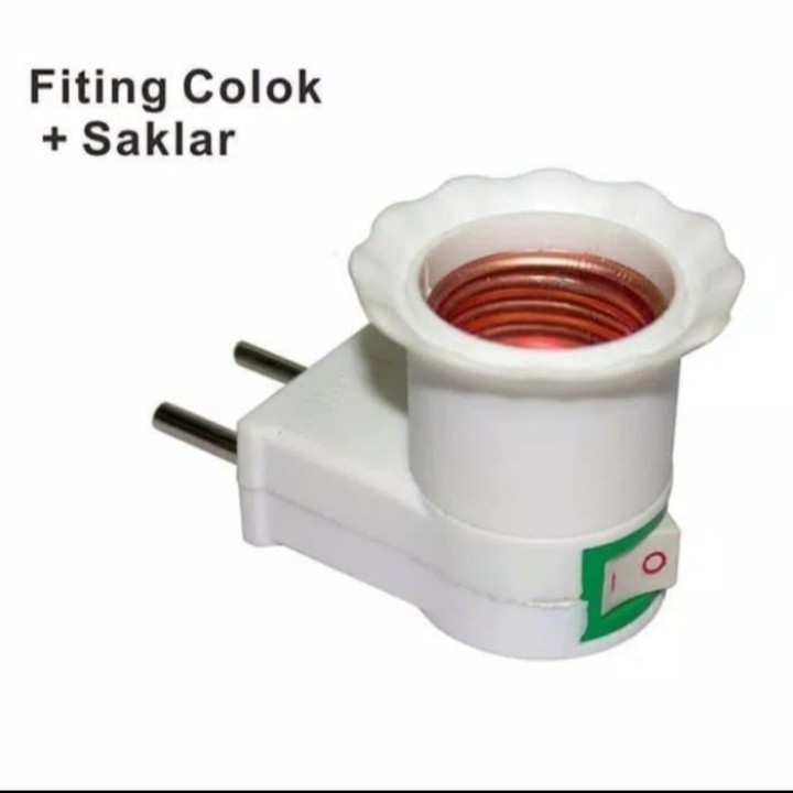 Fitting Colok Saklar E27 Fiting Lampu Tidur Saklar Model Colok On/off