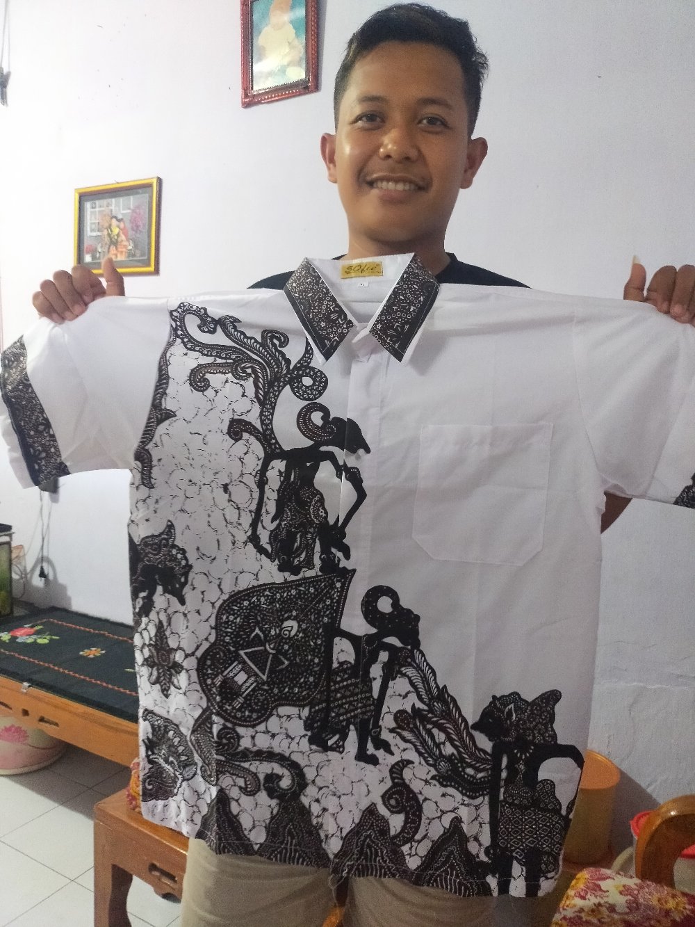 Kemeja Batik Wayang Putihan Kemeja Warna Putih Keren Motif Wayang