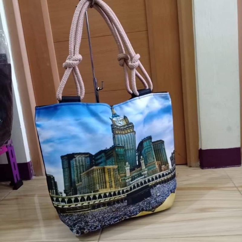 Totebag ka'bah / Tote bag masjid / Makkah / Madinah / tas Tote sovenir haji umroh by zellshop