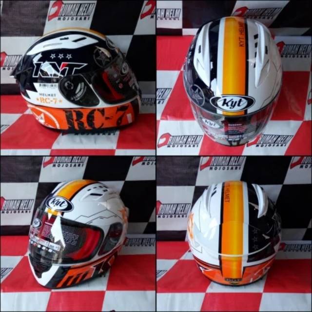 Helm KYT RC7 seri #11 orange