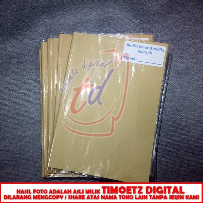 

tulis-alat-paket- (paket) buku tulis 38 lembar+sampul coklat+plastik - free label nama -paket-alat-