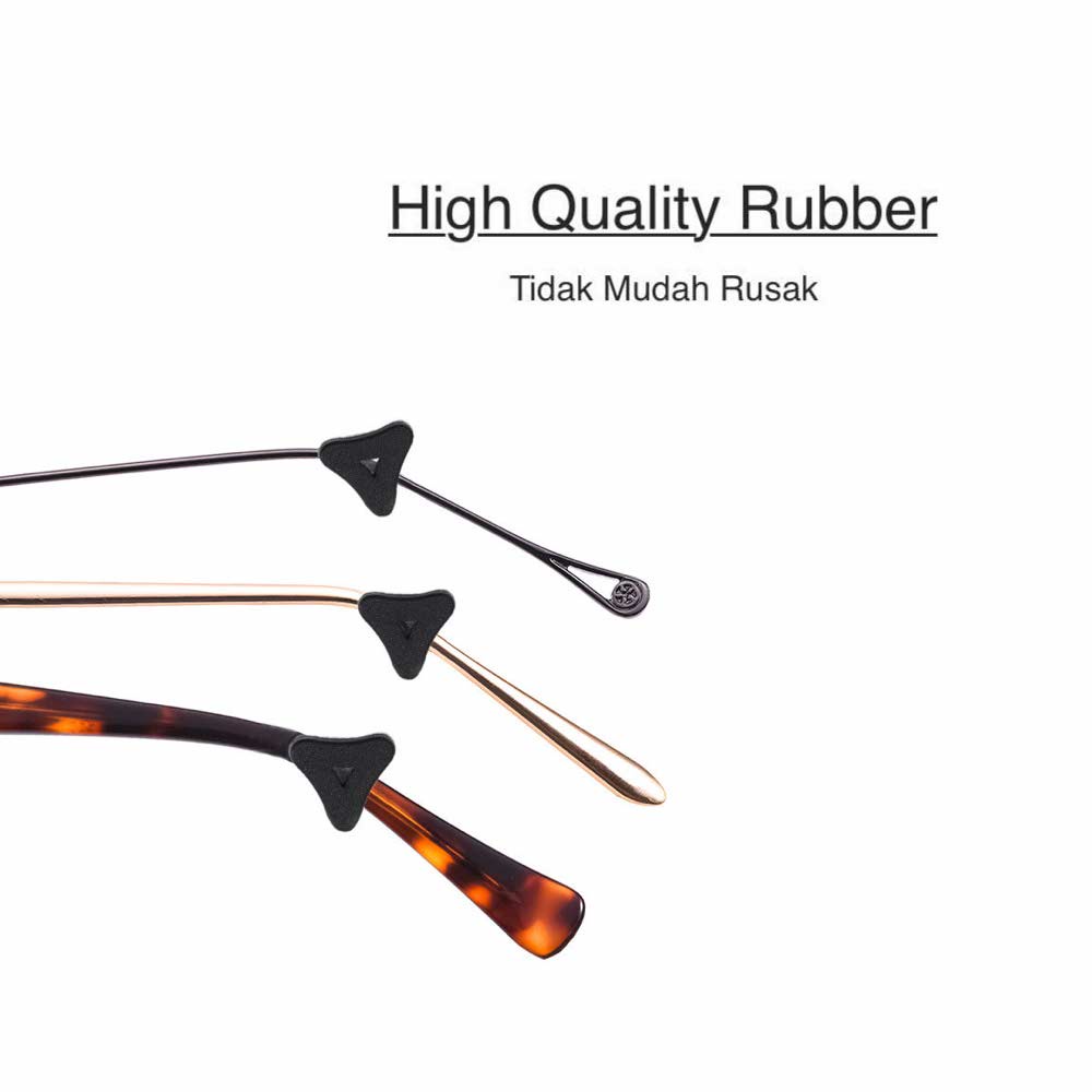 1 Pasang [ Biru Muda ] Pengait Kacamata Silikon - Anti Slip - Earhook Silicone - Penahan Hijab Style - KP8086