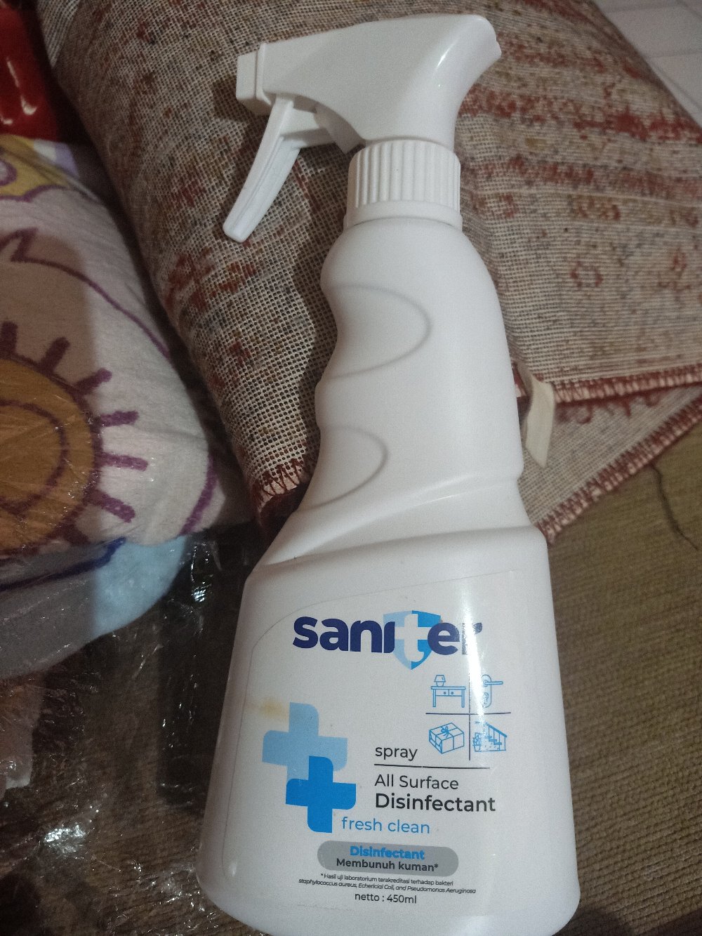 Bagus Saniter Spray All Surface Disinfectant Fresh Clean Semprot Barang 450ml .. .. ..