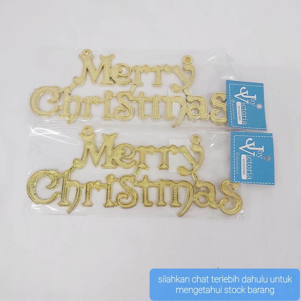 TULISAN MERRY CHRISTMAS PLAST CHRISTMAS HANG TAG NATAL DEKORASI POHON