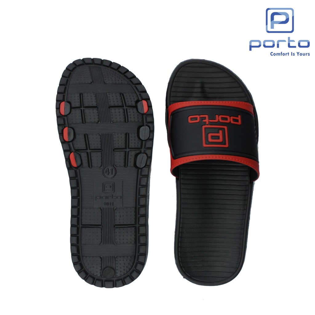 Porto - Sandal Pria Karet House Slipper Kuat Nyaman Porto Man Original 1011M (Super Sale!)-5