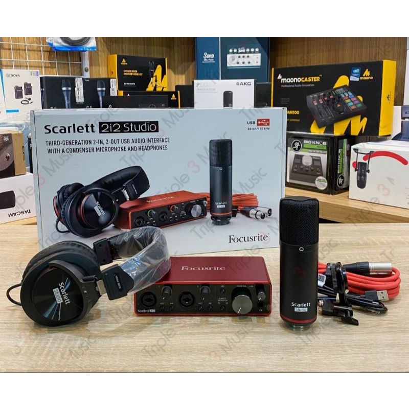 Focusrite Scarlett Studio 2i2 3rd Generation ORIGINAL Paket Recording(Bekas pakai 1minggu)
