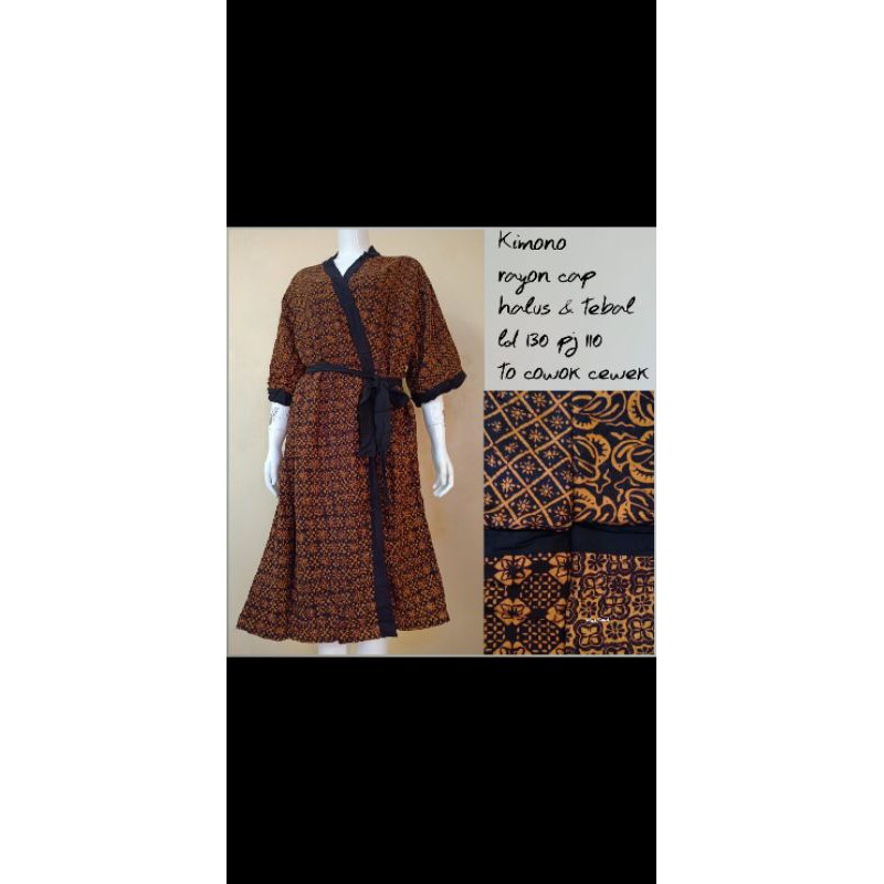 KIMONO AL SIZE -JUMBO BAHAN CAP KIMONO BAJU SPA #