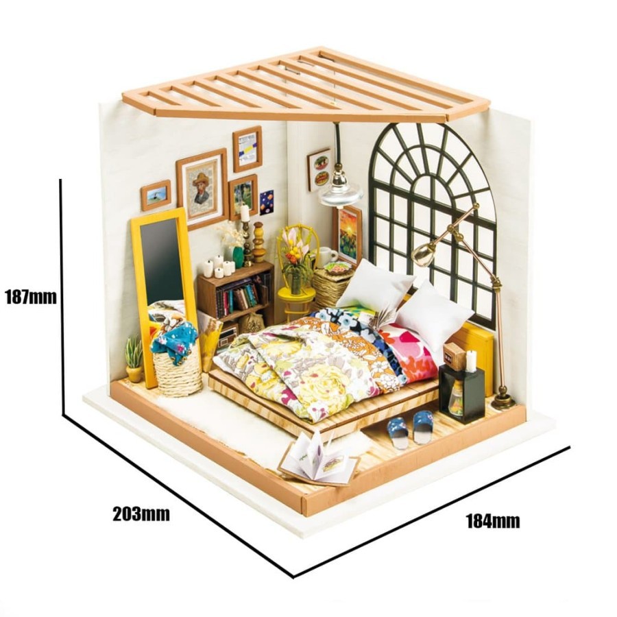 ROLIFE Robotime Diy Dollhouse Kit-Alice'S Dreamy Bedroom Dg107 Hobby Toy Collection