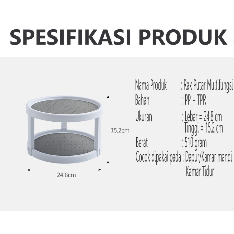 Rak Dapur Rak Bumbu Dapur  Susun Putar Rak Bumbu Putar Serbaguna