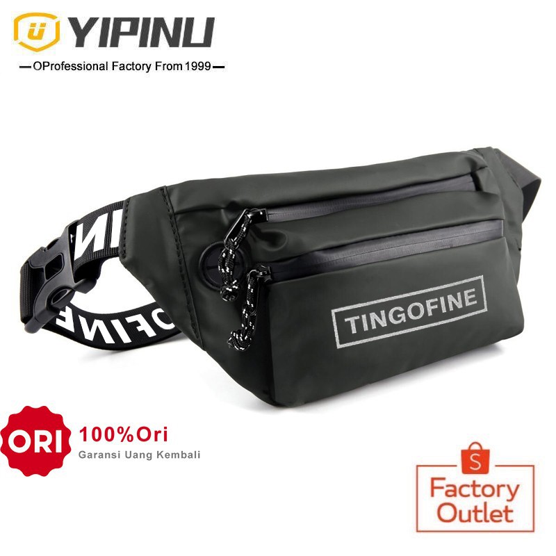 Tas Selempang Pria Wanita YIPINU YQM-AAA Waistbag Pria Waterproof BAEOS