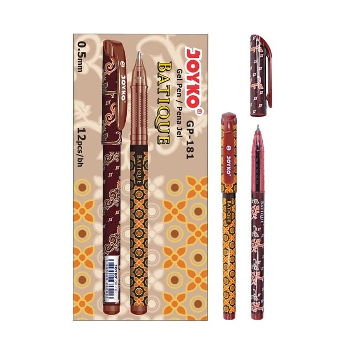 

Pulpen / Gel Pen Joyko GP-181 Batique 0.5mm / 1 BOX 12 PCS