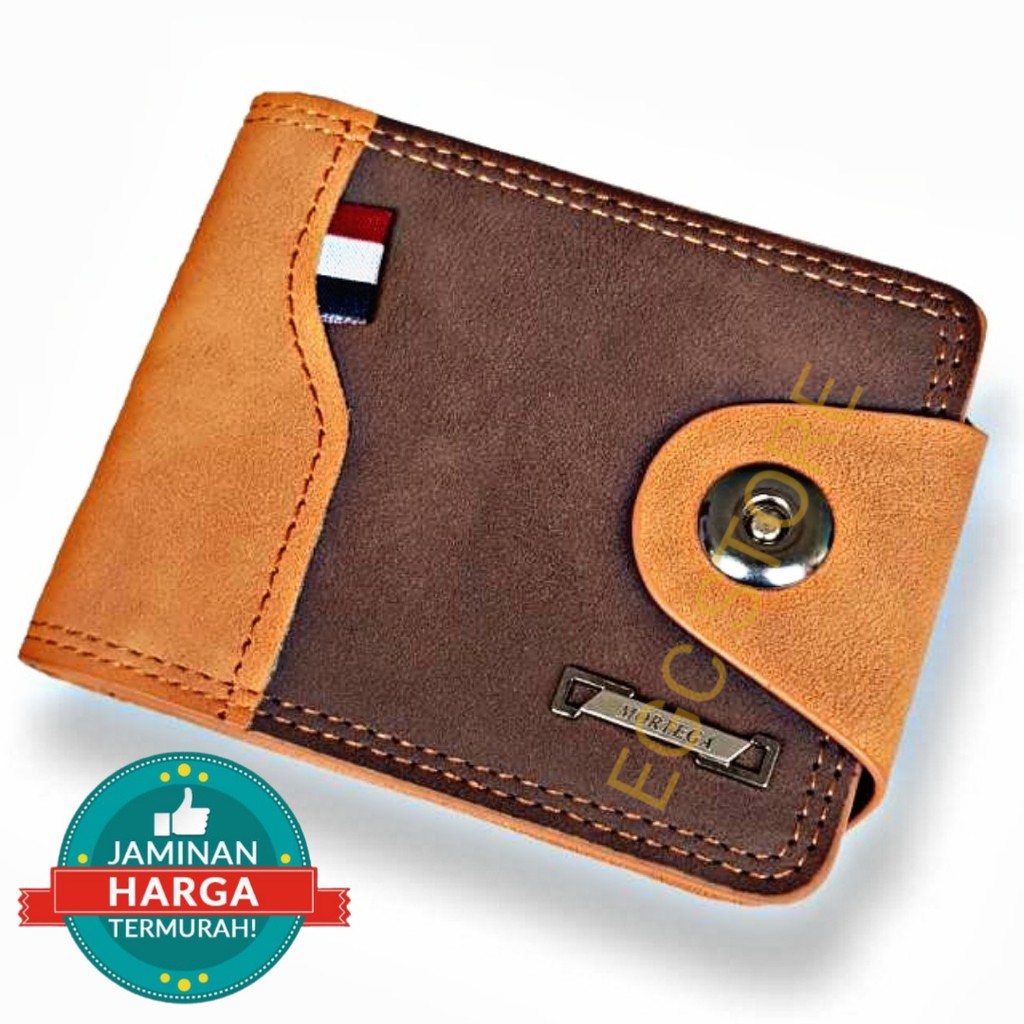 DOMPET MORTEGA PRIA KANCING BAHAN KULIT / MORTEGA MAN LEATHER WALLET - M-1009, M-1049