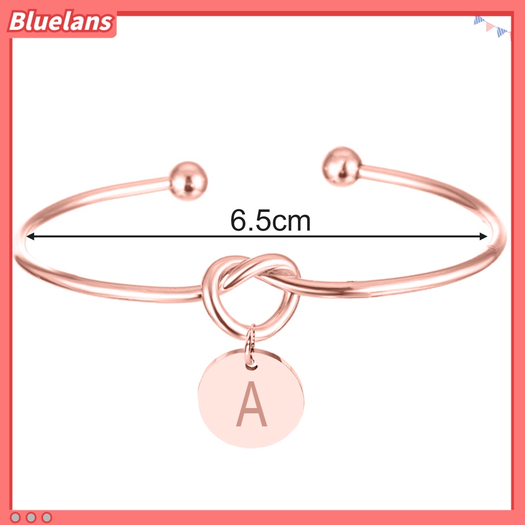 Bluelans Bracelet Knotted Heart Fashionable Alloy A-M Letter Carved Bracelet