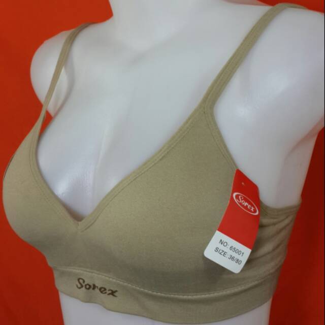 Bh sport rajut busa tipis tanpa kawat impor /merk sorex tipe 65001/cantel 2
