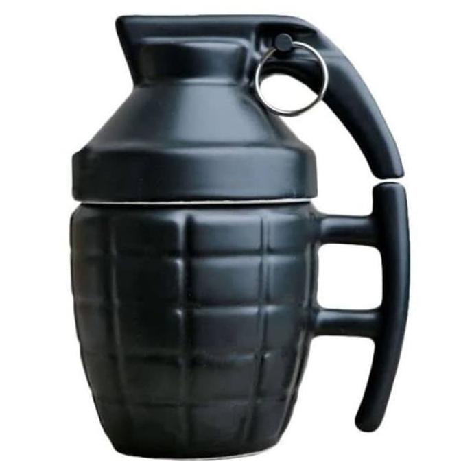 Gelas Mug Model Granat Tangan Black