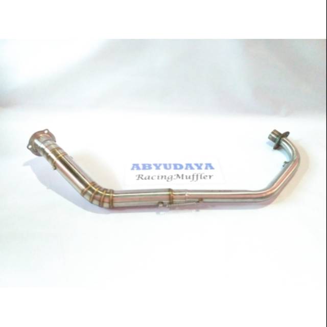 Header atau pipa leher knalpot racing satria 150 stainless pas cacing Argon pnp silincer ori fu