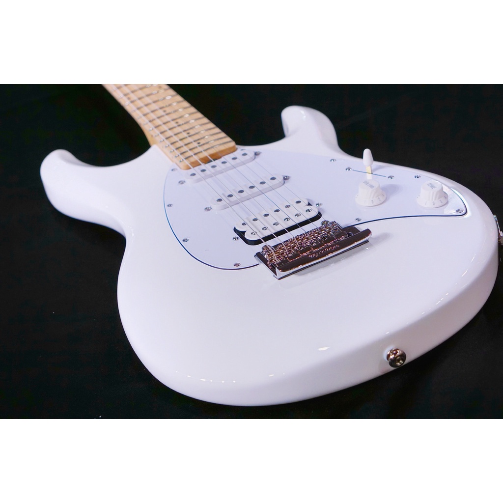 Ernie Ball Music Man Silhouette Special HSS Trem - White - Maple Matching Headstock - White G99056