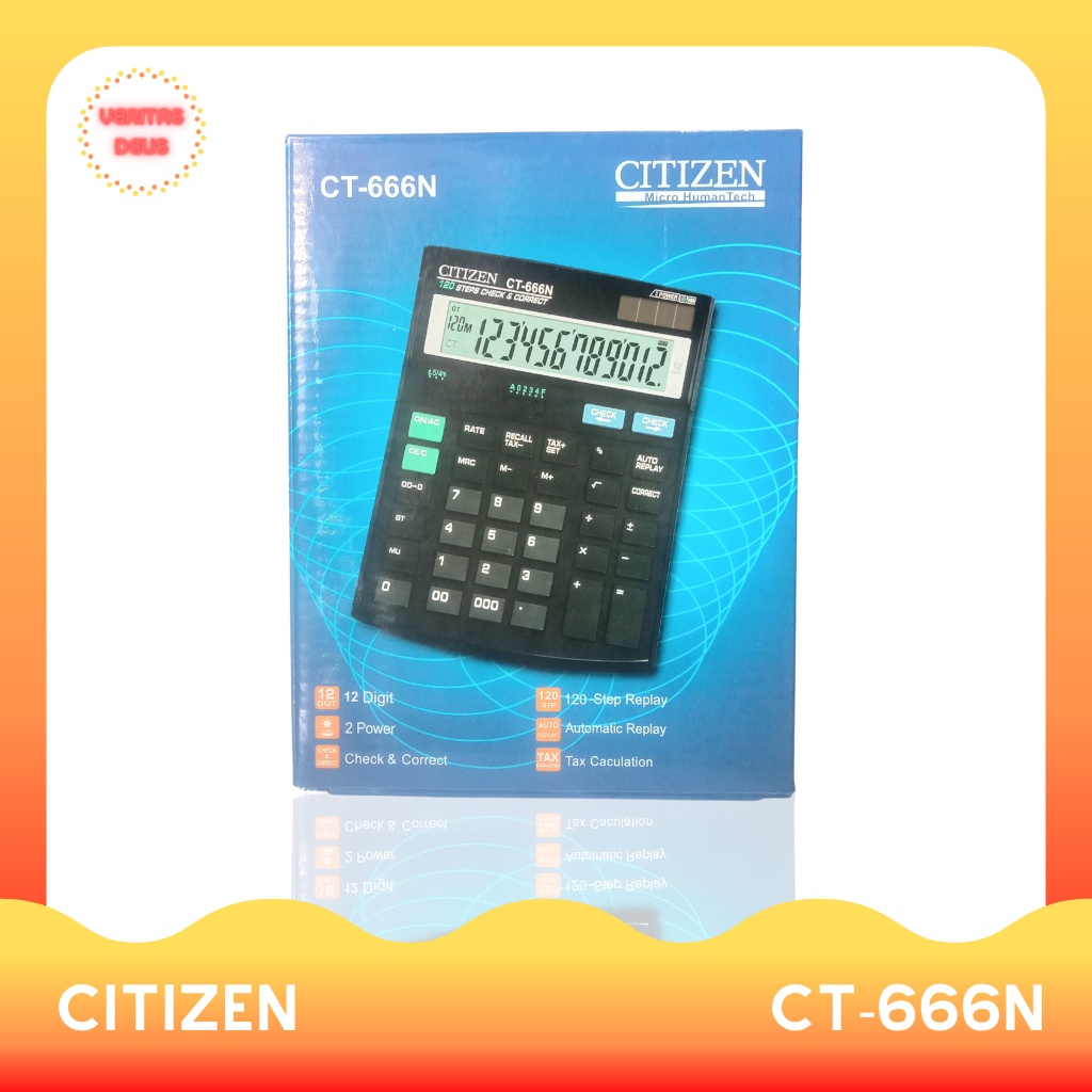 

Kalkulator Citizen CT-666N (Gratis 1 buah baterai cadangan)