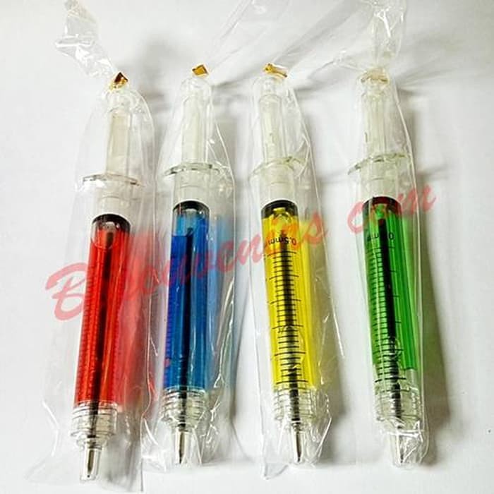 

PALING LARIS!Souvenir Pernikahan Pulpen Suntik Cair Warna-Warni TERMURAH