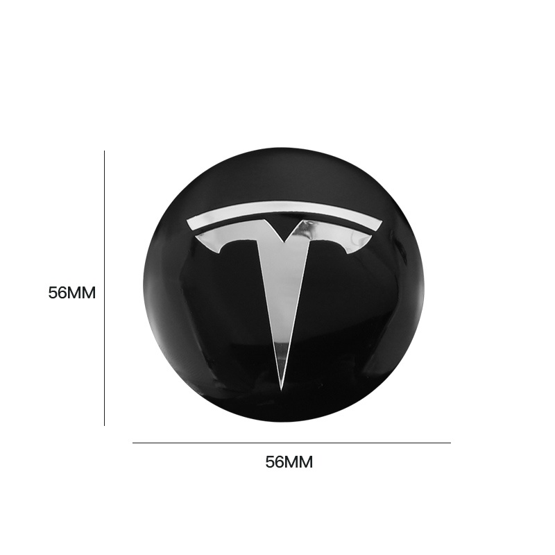 4pcs Stiker Emblem Logo Tesla 56mm Untuk Mobil 3 Y S Roadster