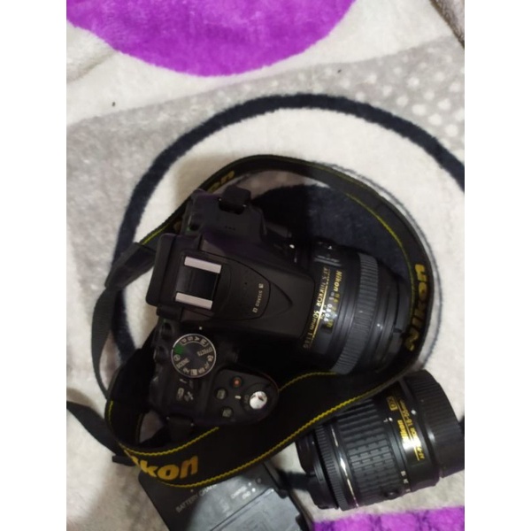 Kamera nikon d5300 lensa kit & lensa fix